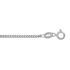 1.7mm Curb Chain, 14" - 36" Length, Sterling Silver